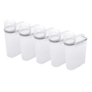 Kit 5 Potes Herméticos com Copo Medidor 2,5 Litros