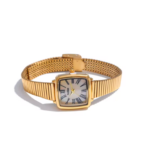 Relógio Fashion Roamano À Prova D 'Água Banhado a Ouro 18K