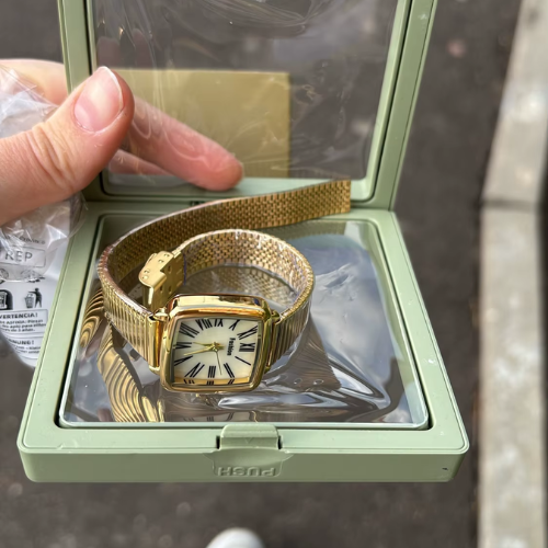 Relógio Fashion Roamano À Prova D 'Água Banhado a Ouro 18K