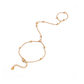 Pulseira de Dedo Coração com Zircônia Banhado a Ouro 18K