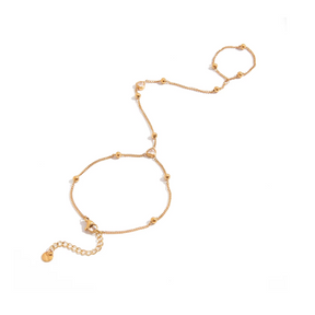 Pulseira de Dedo Coração com Zircônia Banhado a Ouro 18K