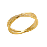 Anel Ágata Dupla Camada com Zircônia