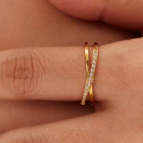 Anel Ágata Dupla Camada com Zircônia