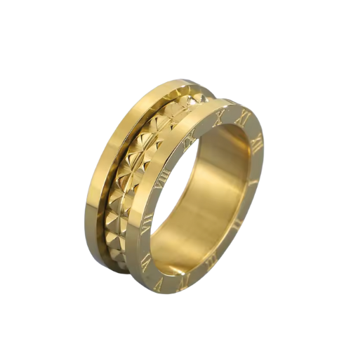 Anel Coliseu Banhado a Ouro 18K