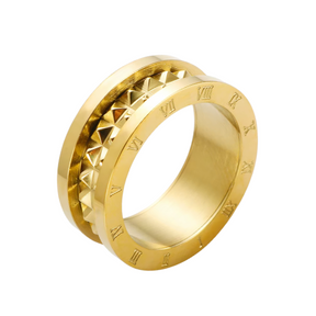 Anel Coliseu Banhado a Ouro 18K