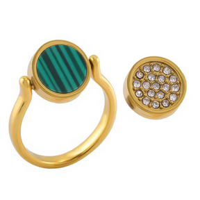 Anel 2 Lados com Zircônia