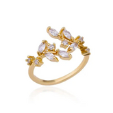 Anel de Lótus Ajustável Prata