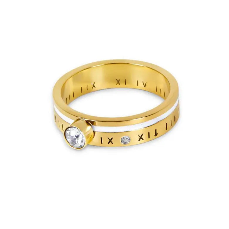 Anel Duplo Roma com Pedra de Pompeia