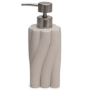 Porta Sabonete Liquido Polirresina 3D Cinza 18cm