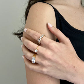 Anel Calina Cravejado com Zircônia