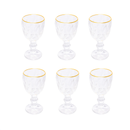 Jogo 6 Taças de Licor Fio de Ouro Diamond 50ml