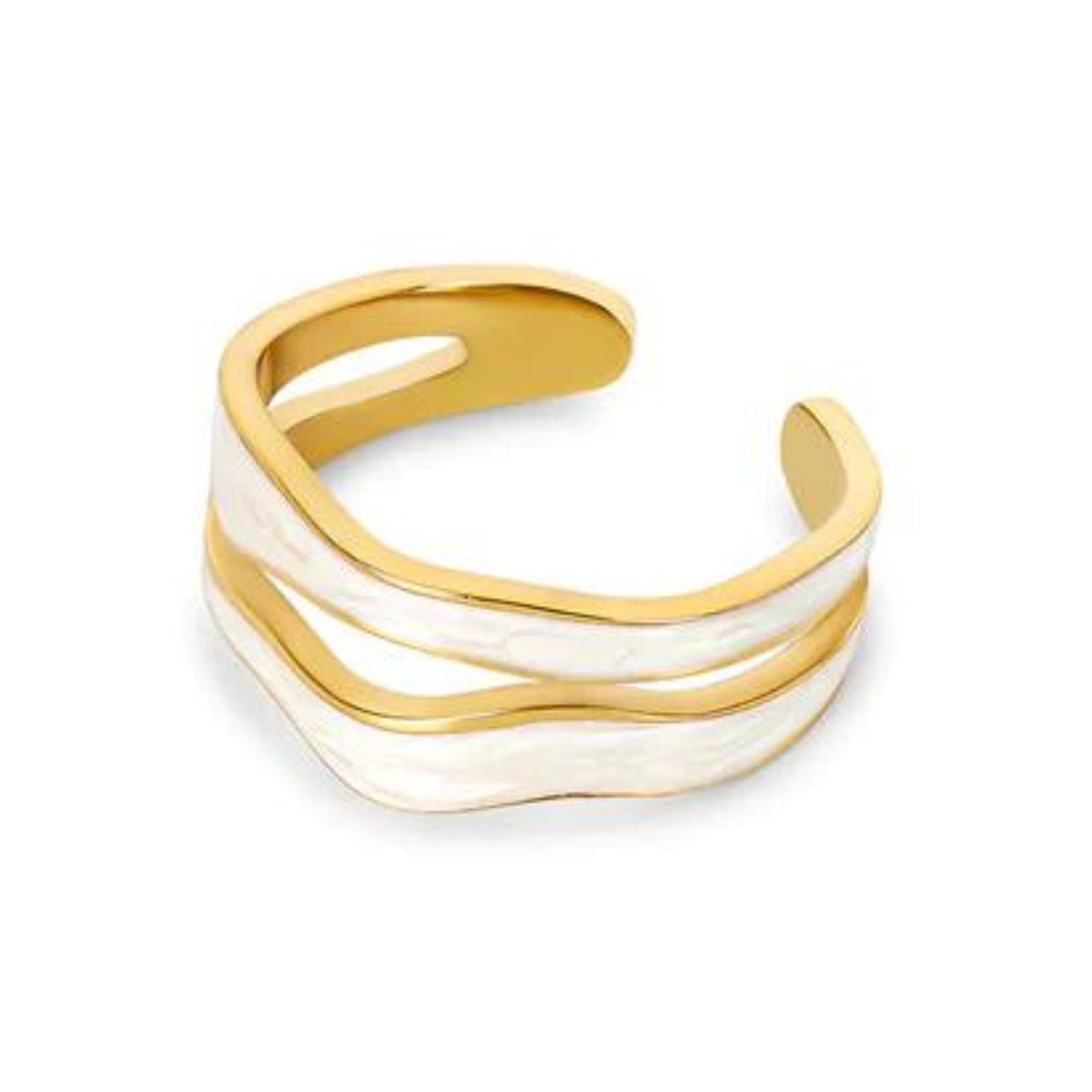 Anel Mármore Ajustável 18k