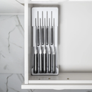 Organizador de Facas Clear Branco 37,5cm