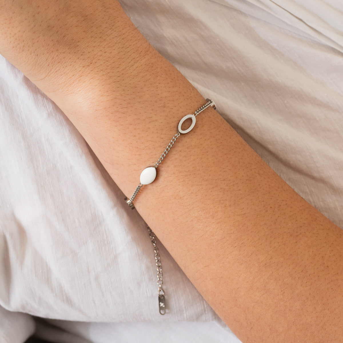 Pulseira Angellica Oval Prata