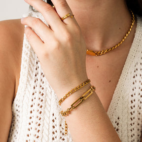 Pulseira Cubana Banhado a Ouro 18k