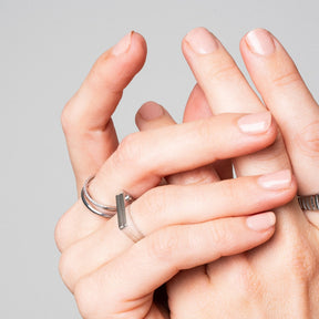 Anel Base Reta Prata