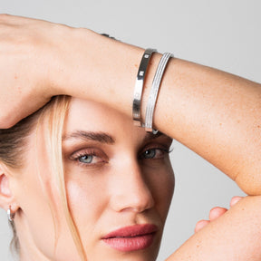 Pulseira Cravejada com Zircônia Prata