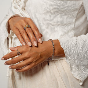 Pulseira Corrente Oval Prata