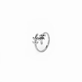 Anel Folha Prata