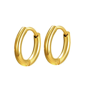 Kit 4 Argolinhas Douradas Banhado a Ouro 18k