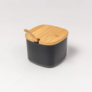 Açucareiro Lume Preto com Tampa de Bambu 200ml