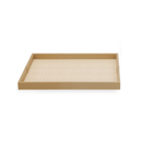 Bandeja em MDF e PU Marrom 40cm