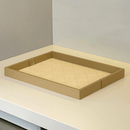 Bandeja em MDF e PU Marrom 46cm