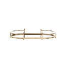 Bandeja em Metal Dourado e Vidro Espelhado 34cm P