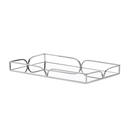 Bandeja em Metal Espelhada Cromada G 35cm