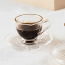 Kit 4 Xícaras de Café New Butterfly Fio de Ouro