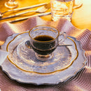 Kit 4 Xícaras de Café New Butterfly Fio de Ouro