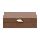 Caixa Decorativa em MDF e PU Marrom 24cm G