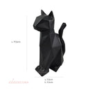Escultura Gato de Cerâmica Geométrico Preto 17,5cm