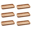 Kit 6 Bandejas Petisqueiras Hire Bambu 20cm x 10cm