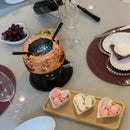 Kit Fondue 11 Peças com Bowl de Cristal Martelado