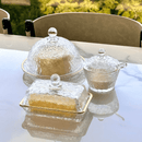 Kit Mesa Posta Cristal Martelado Petra 5 Peças
