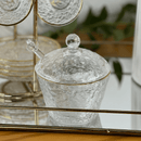 Kit Mesa Posta Cristal Martelado Petra 5 Peças