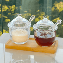 Kit Meleira + Açucareiro de Cristal Detalhes de Coração 2 Peças