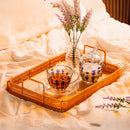 Kit Mesa Posta de Cristal Lavanda 15 Peças