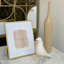 Pássaro de Cerâmica Branco 18 cm x 17 cm x 6 cm