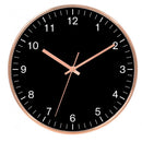 Relógio de Parede Preto e Rose Gold 30cm