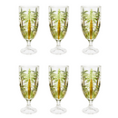 Kit 6 Taças de Cristal Palm Tree Tropical 450ml
