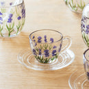 Kit 4 Xícaras de Café Cristal Lavanda 80ml